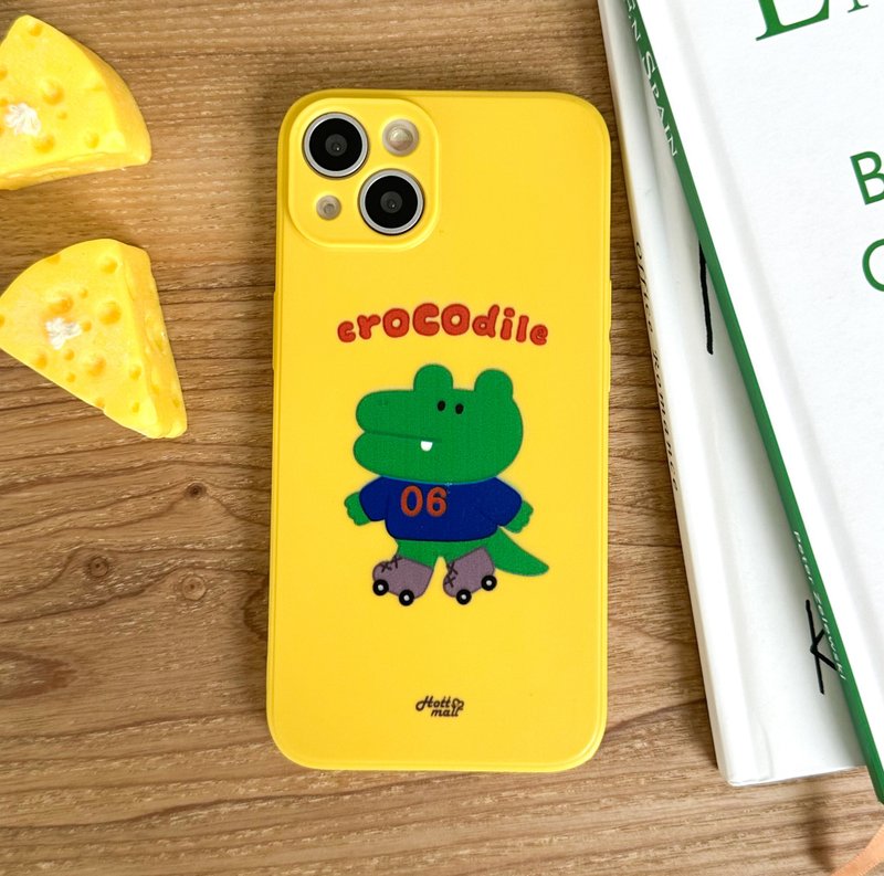 Mobile Phone Case, Multiple Models Support, Inline crocodile Silicone Case - เคส/ซองมือถือ - ซิลิคอน สีเหลือง