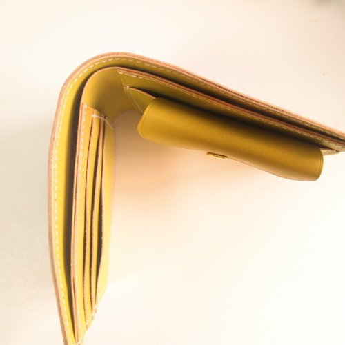 先着5名様限定価格ーチェック柄二つ折り財布―ーグリーンー