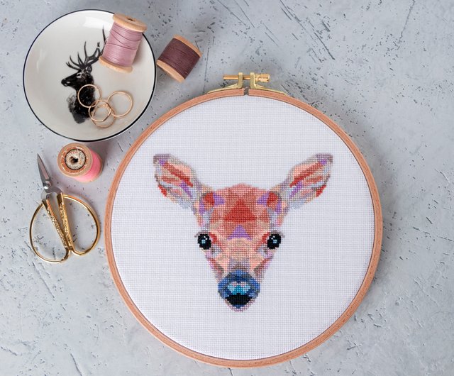 Baby Deer-Stitched In Floss