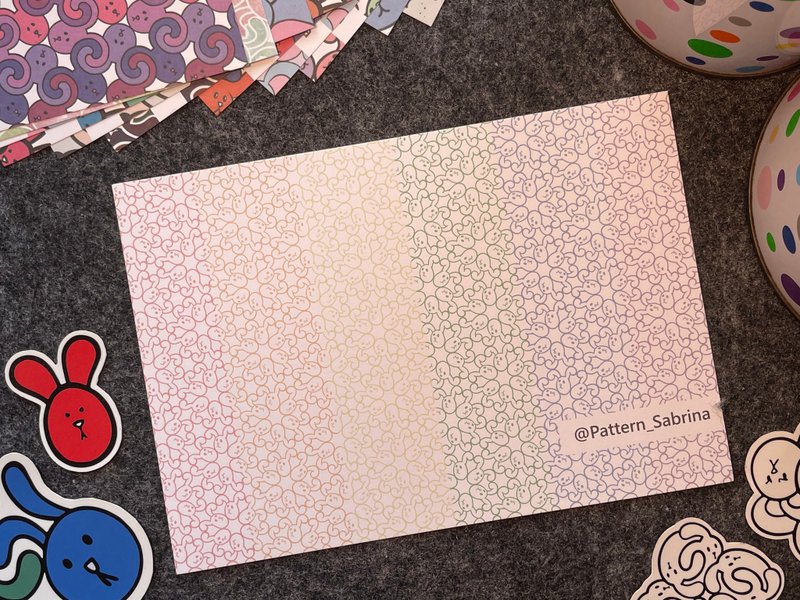 【明信片】兔子系列 Rabbit_p3m1_A_荷蘭紙 - 卡片/明信片 - 紙 多色