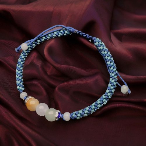 瓔珞珠寶盒 E.L.Jewelry Box 冰種翡翠串珠編織手鍊 | 天然緬甸玉翡翠A貨