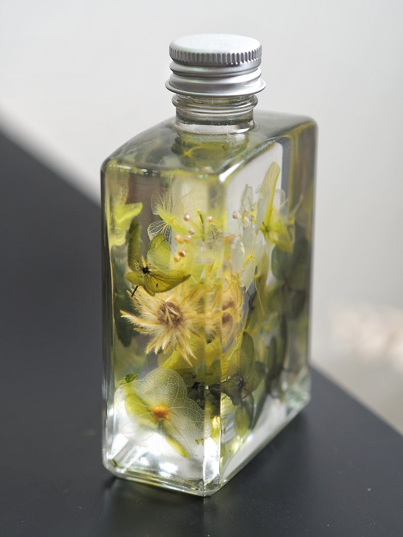 Wanhua. Floating Flower-Summer Memory Gift Box Floating Flower Floating Bottle Summer Valentine's Day Gift - Dried Flowers & Bouquets - Plants & Flowers Green