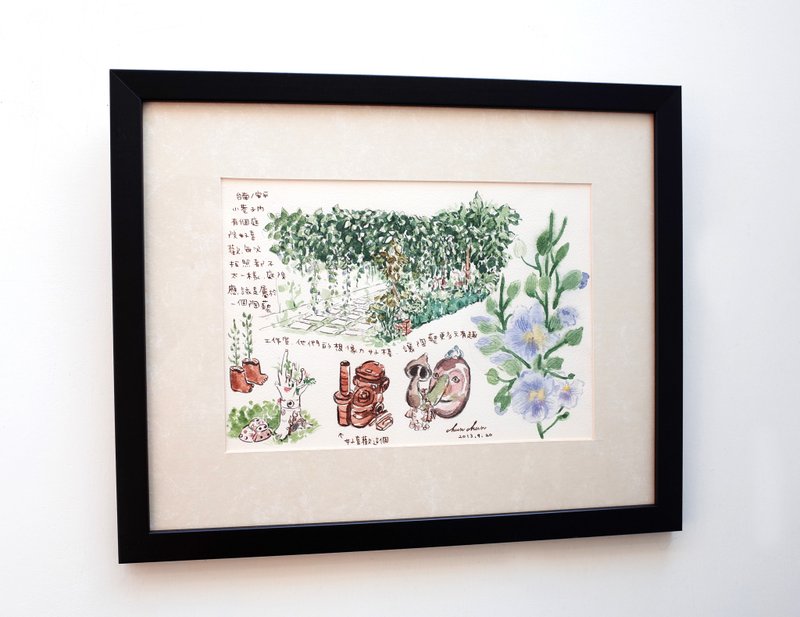 水彩原畫作品 環島旅行-台南安平 - 海報/掛畫/掛布 - 紙 黑色