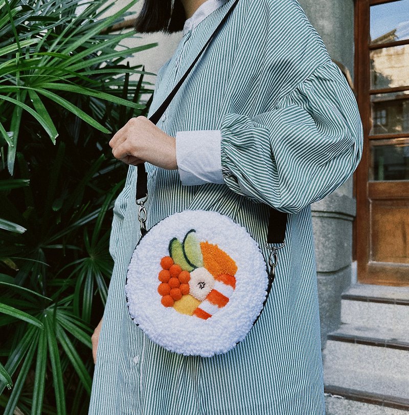 Cotton & Hemp Messenger Bags & Sling Bags - Plush Luxurious Sushi Side Backpack