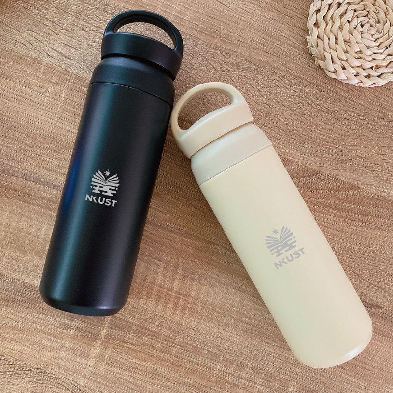 [Shi Design-Customized Text] Japanese Illustration Style Portable Thermos Cup 450ml - Vacuum Flasks - Stainless Steel 