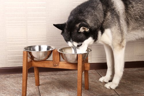 Elevated dog bowls stand bowls for large dogs raised dog bowls dog bowl  holder - Shop WooDesignVL Pet Bowls - Pinkoi