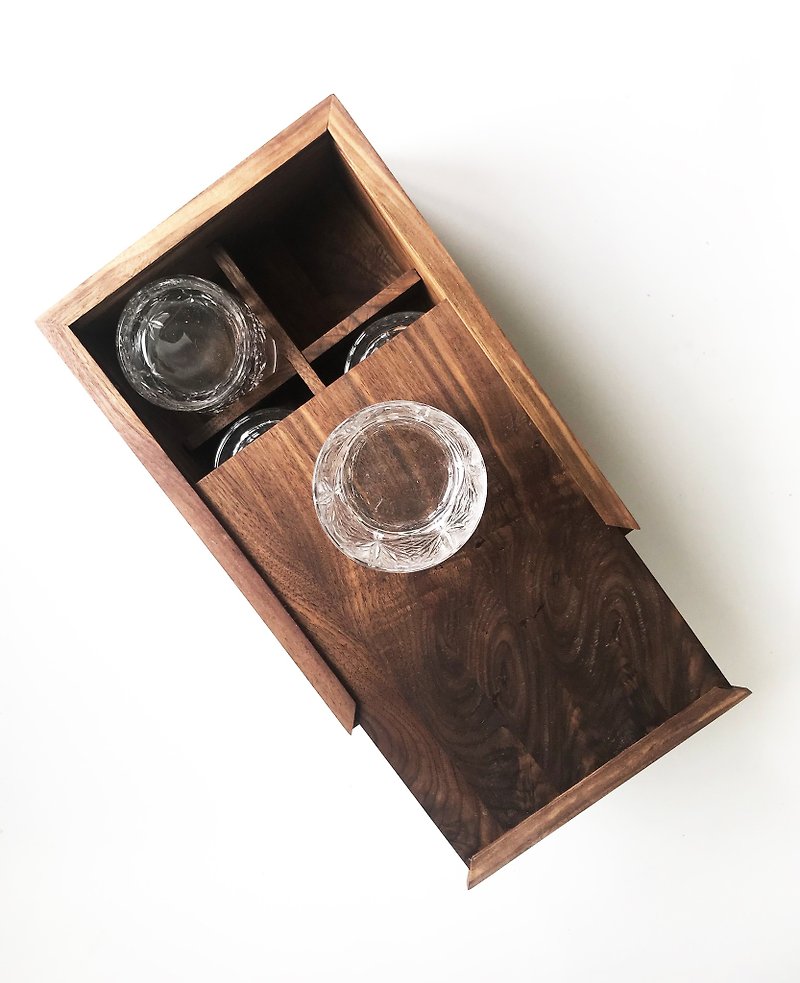 Custom wooden box - wine glass box, gift box, Japanese suitcase - กล่องเก็บของ - ไม้ สีนำ้ตาล