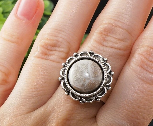 山珊瑚　ハンドメイド　シルバーリング fit=scale-down,w=1200