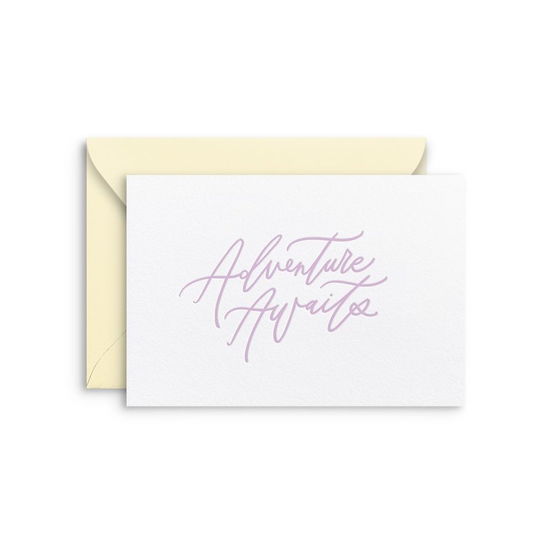 Adventure Awaits - Greeting Card - Cards & Postcards - Paper Purple