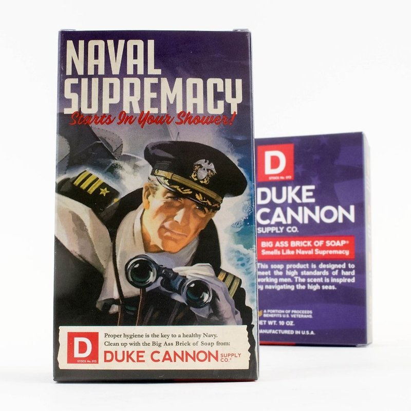 Duke Cannon BIG ASS U.S. military super capable big soap (Navy) World War II commemorative packaging - สบู่ - พืช/ดอกไม้ 