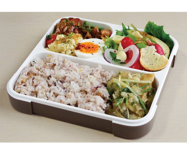 CB Japan Foodman Thin Lunch Box 800ml Clear Navy