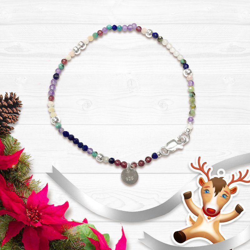 Rainbow Stone Bracelet | Stone Bracelet | Magic Bracelet | Birthstone - Bracelets - Semi-Precious Stones Multicolor