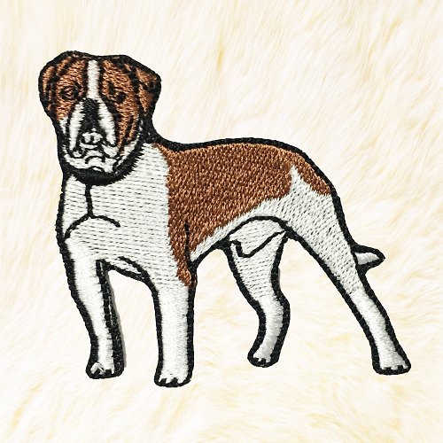 24PlanetsStudio American Bulldog Dog Iron on Patch Buy 3 Get 1 Free
