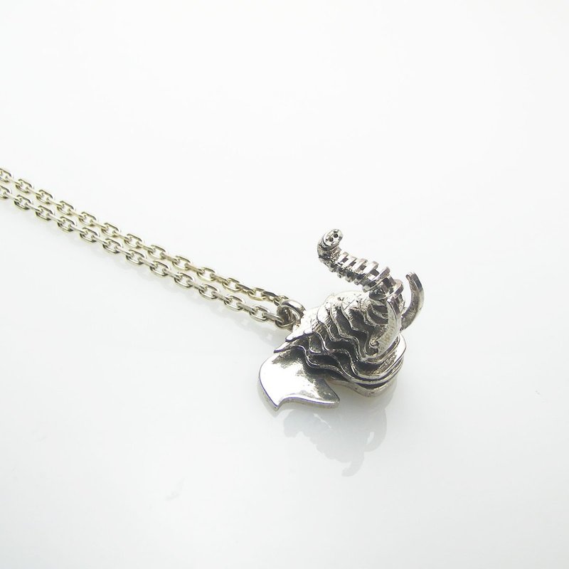 Elephant 925 Sterling Silver Necklace - สร้อยคอ - เงินแท้ สีเงิน