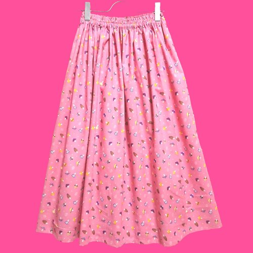 applegarden2002 minimini Mushroom Skirt Pink / Free size / JAPANESE TEXTILE / 日本製