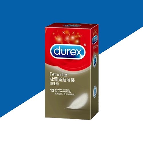 Durex 杜蕾斯旗艦店 【杜蕾斯】超薄裝衛生套/保險套12入/1盒