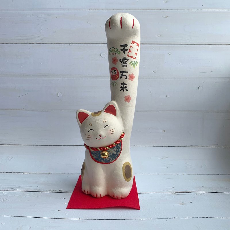 Long cat-thousands of people-Japanese paper lucky cat-large - Items for Display - Paper 