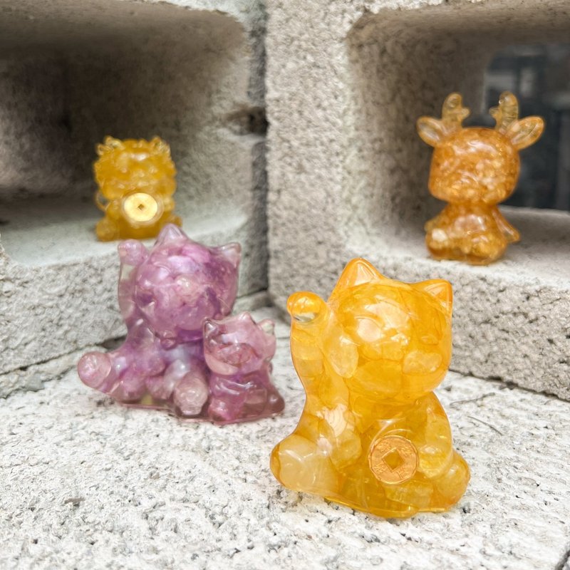 水晶擺飾【招財貓 黃水晶】招財 偏財運 增加行動力 - 擺飾/家飾品 - 水晶 