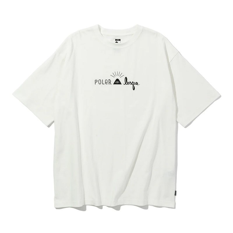 日本限定Poler x Lesque COTTON TEE 街頭潮流聯名棉T / 白 - 男 T 恤 - 棉．麻 白色