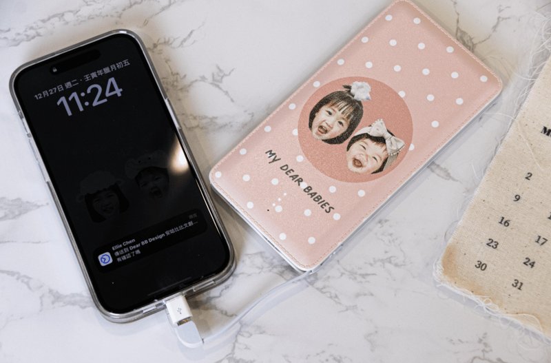 客製化皮革行動電源 (10000mAh) - 行動電源/充電線 - 其他材質 