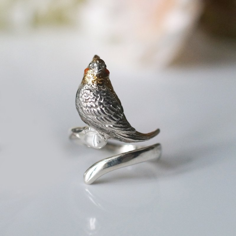 Cockatiel gray ring - แหวนทั่วไป - โลหะ สีเงิน