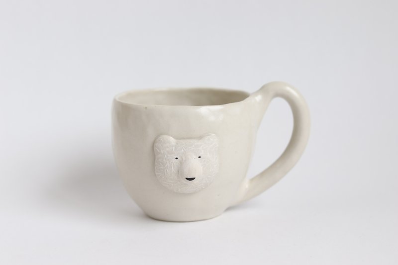 Animal Mug Polar Bear [Made-to-Order] - Pottery & Glasswork - Pottery White