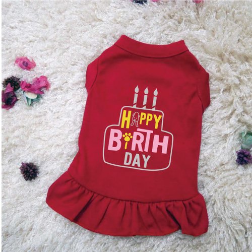 NINKYPUP 反光寵物洋裝 生日限定款 狗狗貓咪衣服 生日禮物 壽星慶生