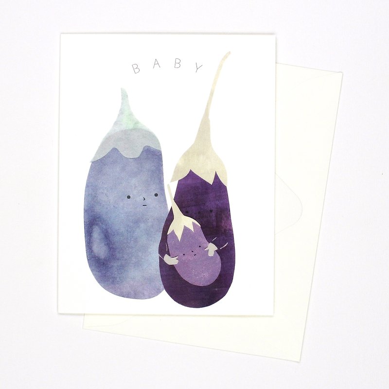 Baby - Aubergines - Card - 心意卡/卡片 - 紙 紫色