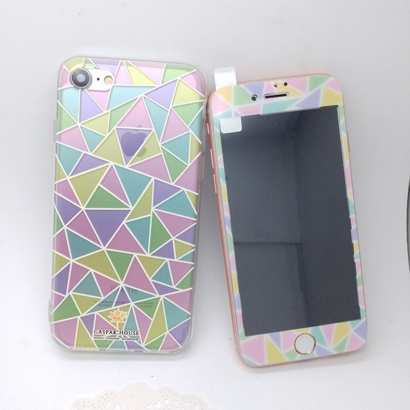 Goody Bag – Mosaic iPhone 6 6S 7 Phone Case and Tempered Glass Film Screen protector Colour - เคส/ซองมือถือ - วัสดุอื่นๆ หลากหลายสี