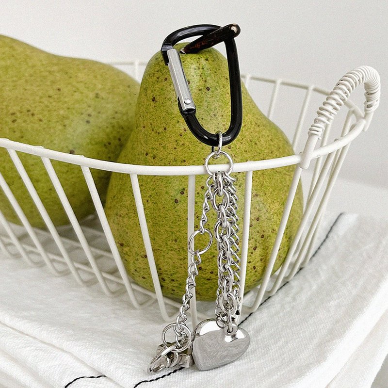 Mix layered keyring - 鑰匙圈/鑰匙包 - 其他材質 銀色