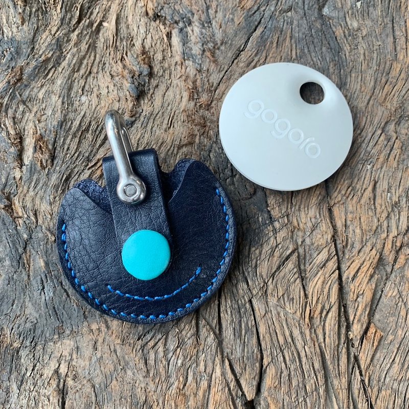 Smile sailing - gogoro key holster - dark blue - Keychains - Genuine Leather Blue