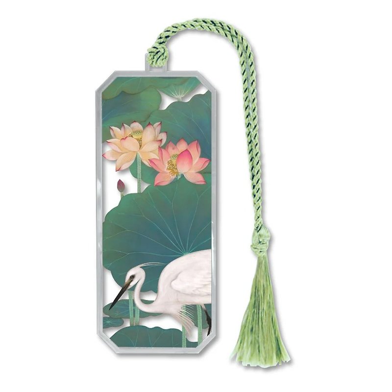 Taiwan National Treasure Important Cultural Property Famous Painting Bookmark-Lin Yushan Lotus Pond - ที่คั่นหนังสือ - โลหะ 