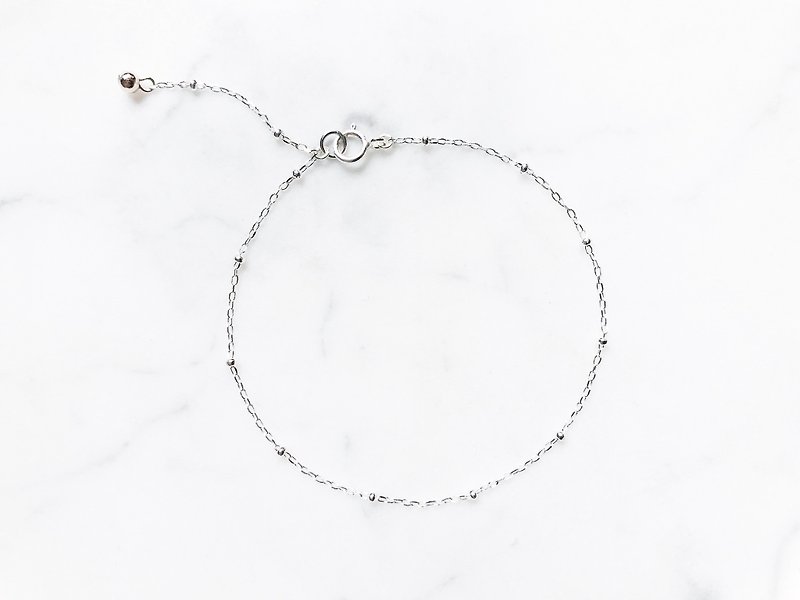 :: Silver :: Mini Silver Ball Bracelet - สร้อยข้อมือ - เงินแท้ 