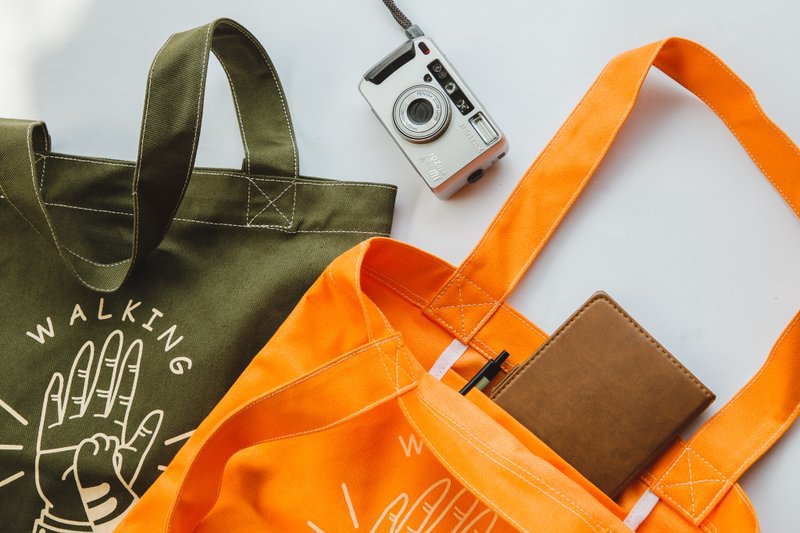 Jinny Tote Bag Orange & Green : 30 PCS. (Orange 15 Pcs. / Green 15 Pcs.) - 其他 - 棉．麻 橘色