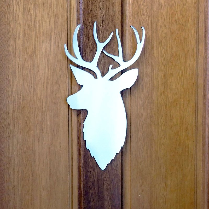 Modeling mirror mirror molding mirror deer head shape exchange gift gift Christmas - Other Furniture - Acrylic Silver