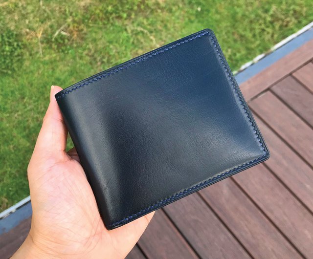 ショート財布】カーフスキンシリーズ/クラシックな二つ折り財布/メンズ