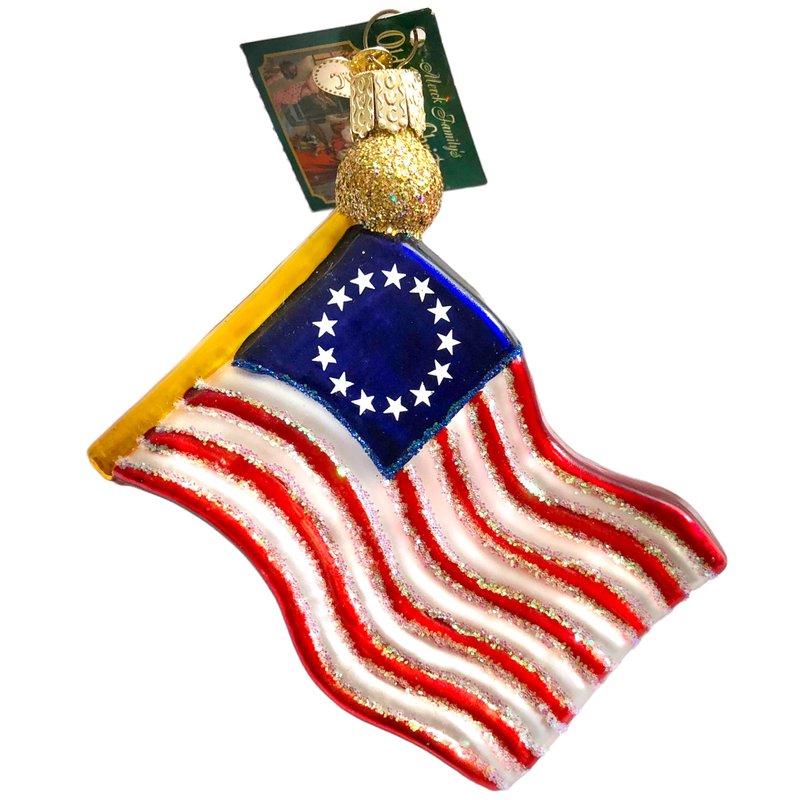 Old World Christmas Vintage Flag of America Glass Ornament - อื่นๆ - แก้ว 