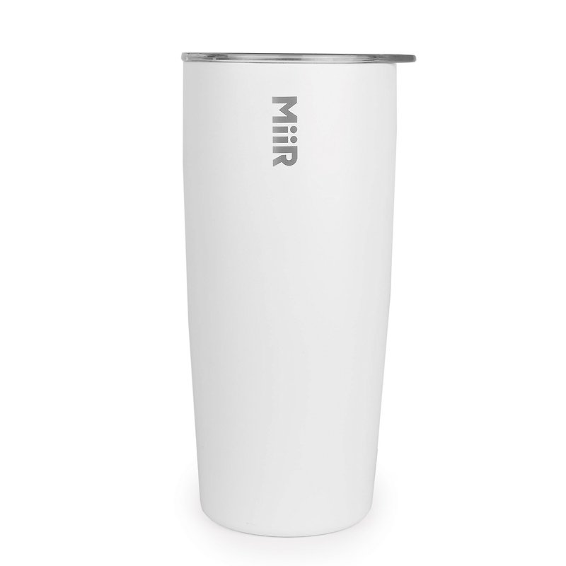 MiiR Vacuum-Insulated (stays hot/cold) Tumbler 20oz / 591ml White (Slide Lid) - Vacuum Flasks - Stainless Steel White
