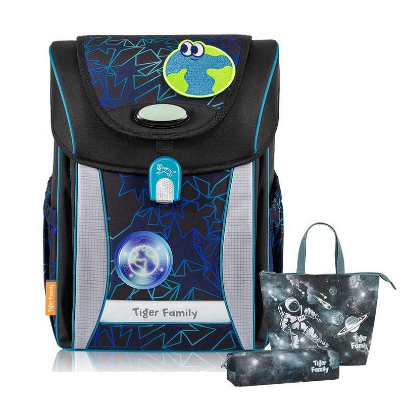 Tiger Family College Style Ocean Guardian Series Ultra-Lightweight Backpack Pro 2S-Lightning Storm - กระเป๋าเป้สะพายหลัง - วัสดุกันนำ้ สีน้ำเงิน