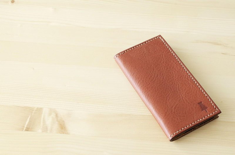 Italian leather I want to use forever iPhone case Brown / Italian leather iPhone case # brown - เคส/ซองมือถือ - หนังแท้ สีนำ้ตาล