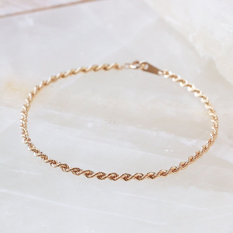 Visel twist braided bracelet - Bracelets - Precious Metals Gold