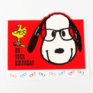 snoopy 戴眼镜开生日派对【hallmark 立体卡片 生日祝福】