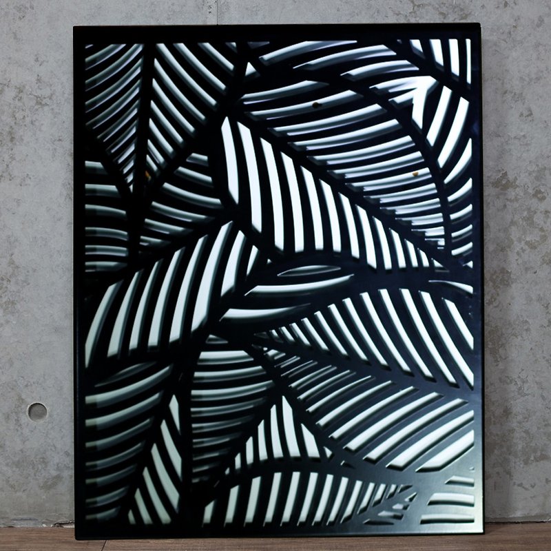 【OPUS Metalart】Wall Mounted Painting  (Tropical Style Banana Leaves) shape - ตกแต่งผนัง - โลหะ สีดำ