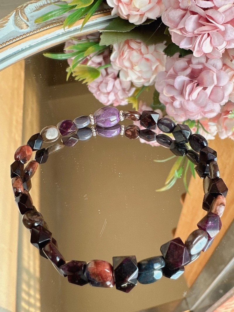 Heart-Chen-Shu Julai Cake Beads - Bracelets - Crystal Purple