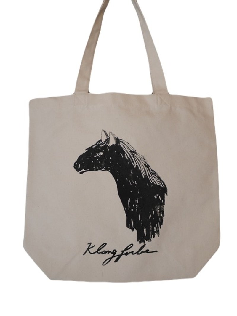 ORIGINAL TOTE BAG【HORSE】 - กระเป๋าถือ - ผ้าฝ้าย/ผ้าลินิน 