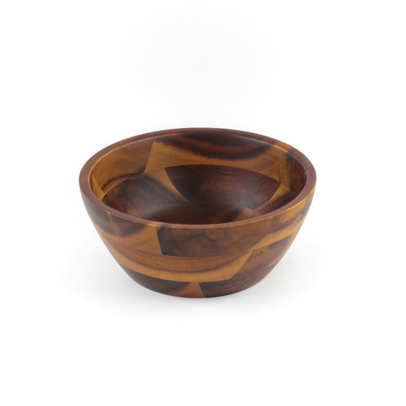 |巧木| 木製沙拉碗III(深木色)/木碗/湯碗/餐碗/平底碗/相思木 - 碗 - 木頭 咖啡色