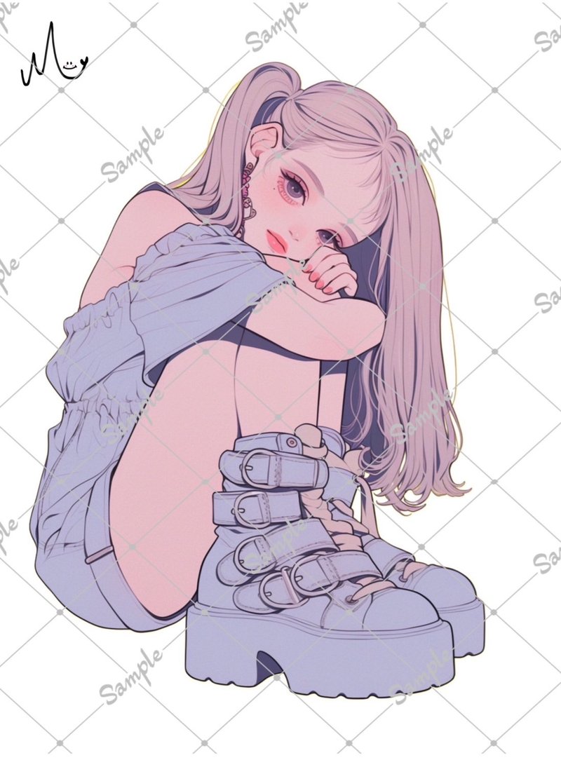 オリジナル人物ステッカー - 貼紙 - 紙 