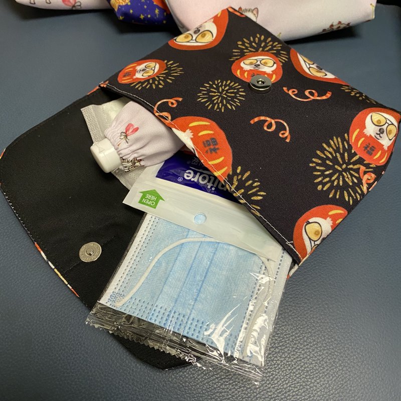 刺絆 刺蝟 手拿包 個人護理包 化妝包  附夾層 手提包 5色 - 手提包/手提袋 - 棉．麻 