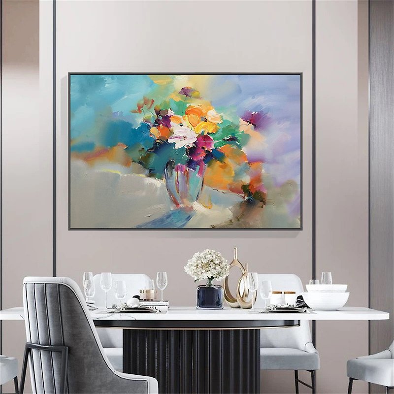 Abstract Handmade Painting Canvas Wall Art Picture for Living Room Decoration - Posters - Linen 