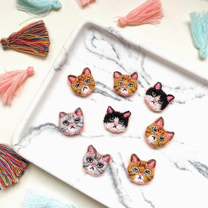 •Customized•Pet Embroidered Earrings - Earrings & Clip-ons - Thread 